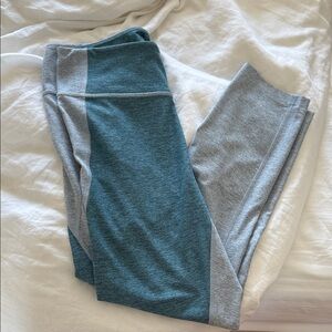 Outdoor Voices Teal and Gray Leggings